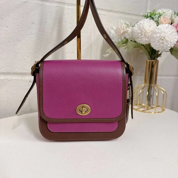 Coach 89126 Rambler Crossbody 16 In Colorblock IN Purple Multi